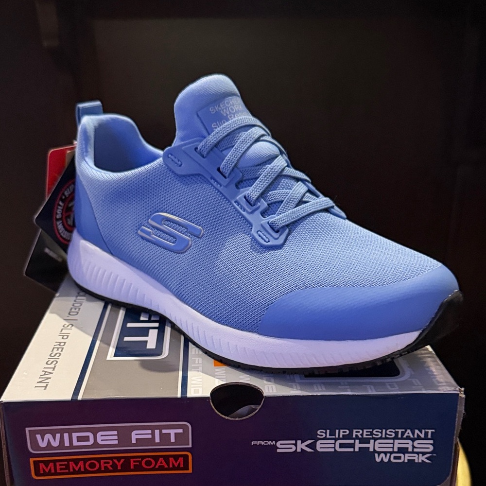 Skechers Periwinkle Blue Mesh Slip-On Trainer